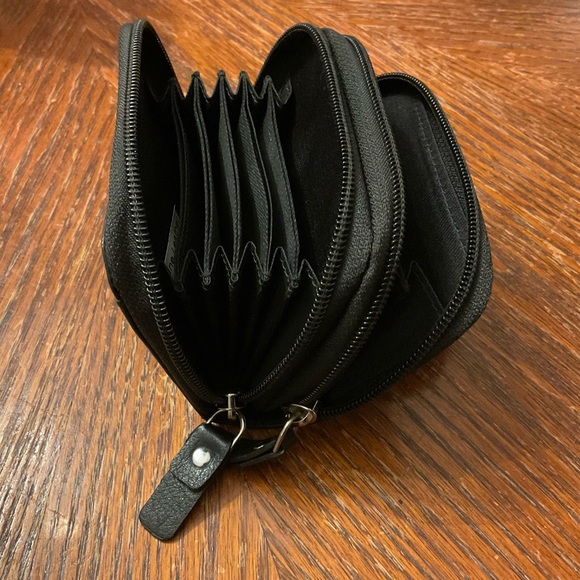 Men’s RFID Safe Double Zipper 8 Pocket 5 Card Slot Genuine Leather Wallet! - Picture 15 of 16